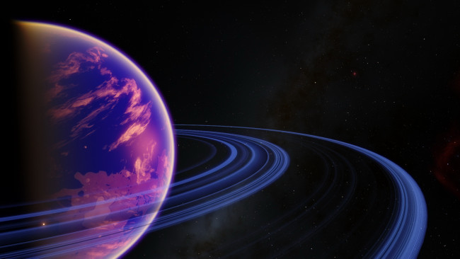 Обои картинки фото космос, арт, звезды, планета, галактика, вселенная