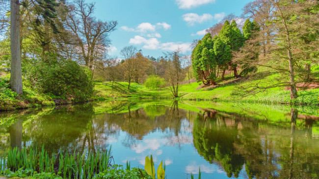 Обои картинки фото природа, реки, озера, великобритания, река, пейзаж, ланкашир, манчестер