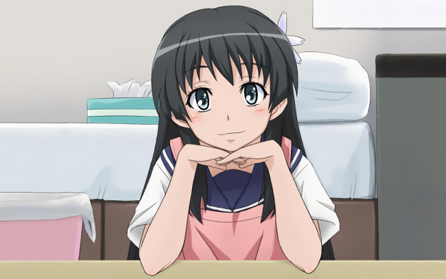 Обои картинки фото аниме, toaru majutsu no index, девушка, фон, взгляд