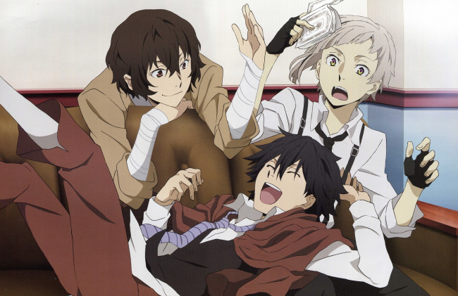 Обои картинки фото аниме, bungou stray dogs, парни