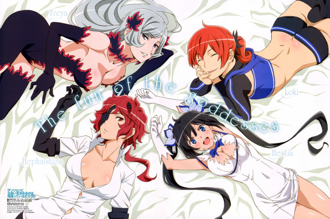 Обои картинки фото аниме, danmachi, девушки