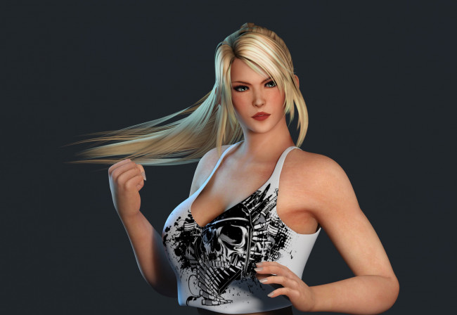 Обои картинки фото 3д графика, люди , people, девушка, взгляд, фон