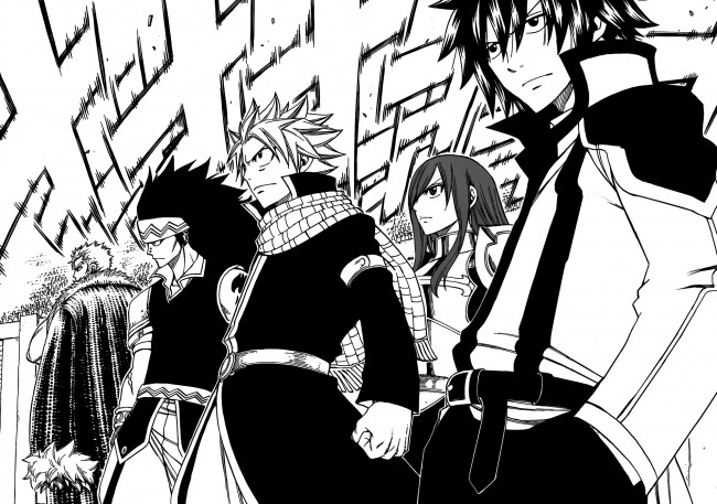 Обои картинки фото аниме, fairy tail, монохром