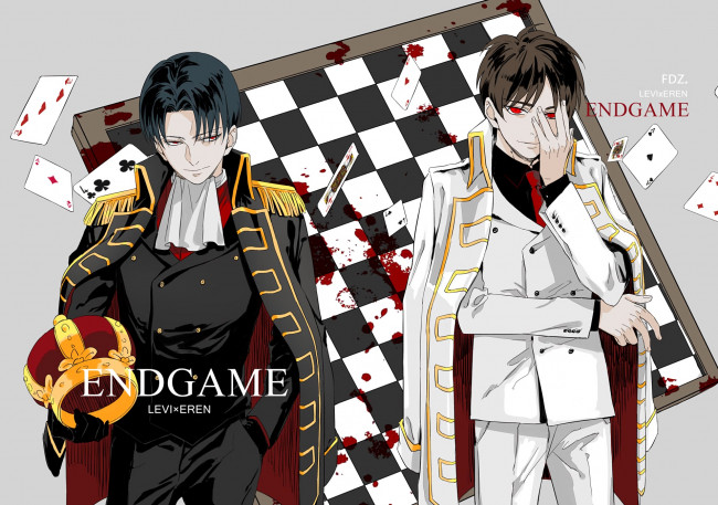 Обои картинки фото аниме, shingeki no kyojin, фон, взгляд, парени