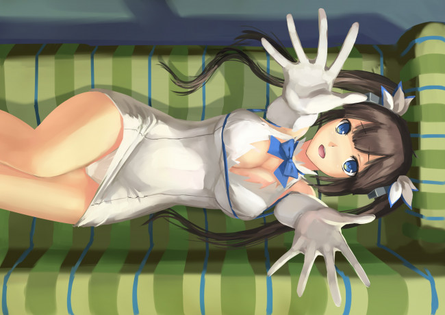 Обои картинки фото аниме, danmachi, гестия