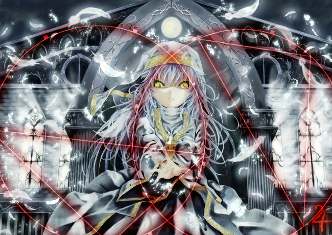 Обои картинки фото аниме, toaru majutsu no index, девушка, фон, взгляд