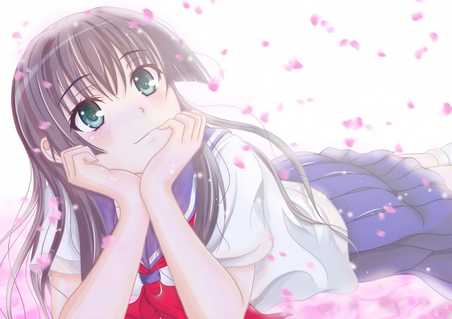 Обои картинки фото аниме, toaru majutsu no index, взгляд, девушка, фон