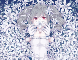 Картинка аниме idolm@ster девушка взгляд фон