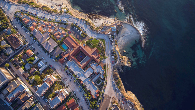 Обои картинки фото города, - улицы,  площади,  набережные, побережье, пирс, дорога, пляж, wallhaven, парковка, с, высоты, птичьего, полета