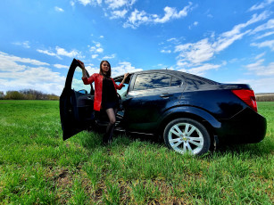 обоя автомобили, -авто с девушками, chevrolet, aveo