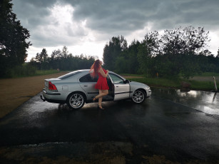 обоя автомобили, -авто с девушками, volvo, s60