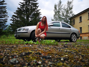 обоя автомобили, -авто с девушками, volvo, s60