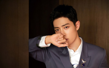 Картинка мужчины xiao+zhan актер пиджак брошь