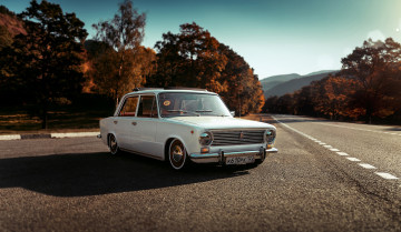 Картинка автомобили ваз дорога копейка жигули ваз-2101 артём замковой