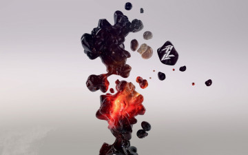 Картинка 3д+графика абстракция+ abstract взрыв куски