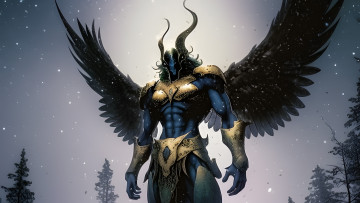 Картинка фэнтези существа существо с крыльями