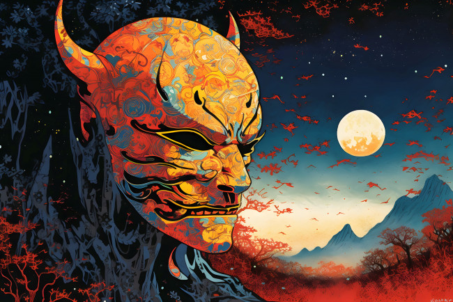 Обои картинки фото фэнтези, демоны, маска