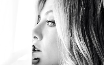 Картинка девушки jennifer+aniston актриса лицо черно-белая