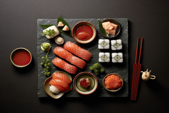 Картинка 3д+графика еда- food суши