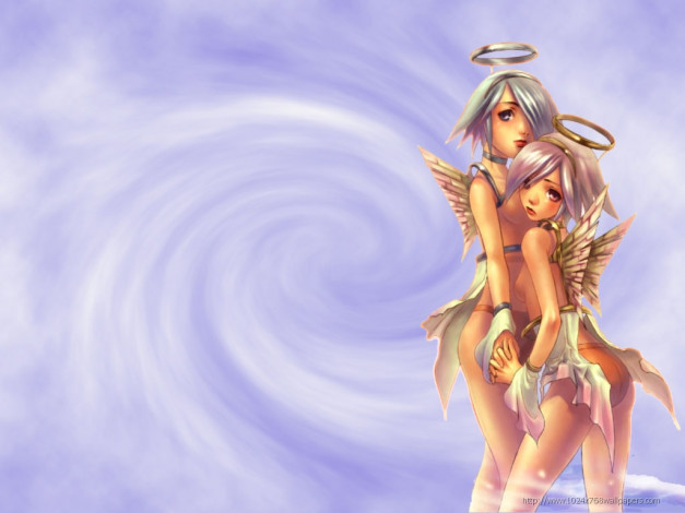 Обои картинки фото аниме, angels, demons