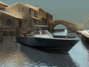 Картинка 1963 chevrolet corvette open boat design by bo zolland корабли 3d