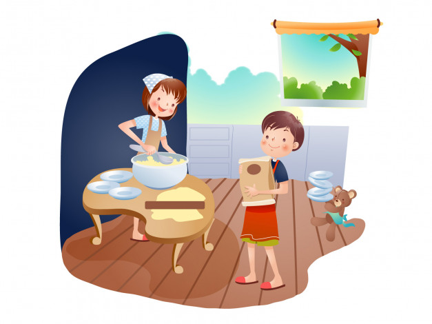 Обои картинки фото рисованные, дети