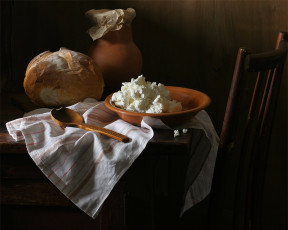 Картинка ира быкова творог по деревенски еда натюрморт