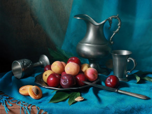 Картинка надежда былкова абрикосами сливами еда натюрморт