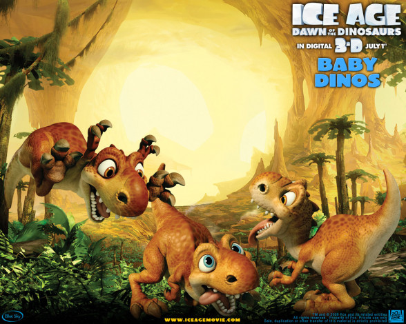 Обои картинки фото мультфильмы, ice, age, dawn, of, the, dinosaurs