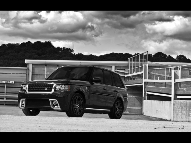 Обои картинки фото 2011, project, kahn, range, rover, black, vogue, автомобили