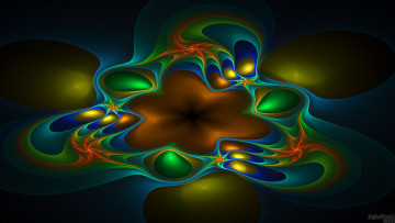 Картинка 3д графика fractal фракталы цвета фон узор