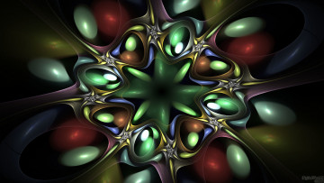 Картинка 3д графика fractal фракталы узор фон цвета