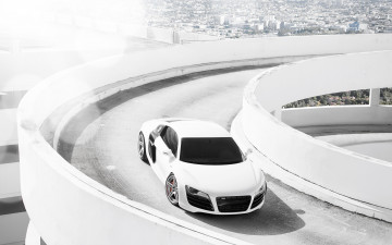 Картинка audi r8 автомобили р8 черно белое ауди