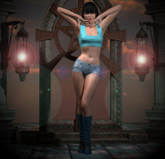 Картинка 3д+графика people+ люди девушка взгляд