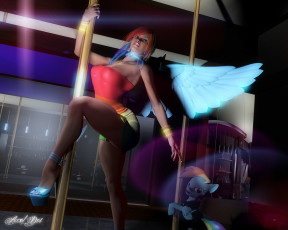 Картинка 3д+графика people+ люди девушка взгляд шест