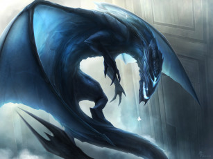 Картинка фэнтези драконы крылья птица охота полет дракон