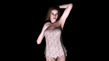 обоя dannika, 3д графика, people , люди, девушка, взгляд, фон