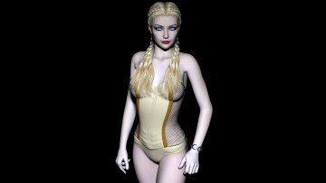 Картинка fr +fantine 3д+графика people+ люди девушка взгляд грудь фон блондинка