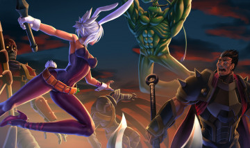 Картинка фэнтези существа the secret weapon darius zac exile riven league of legends singed