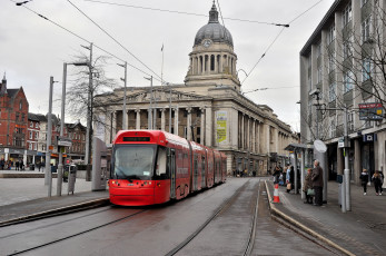 Картинка техника трамваи трамвай рельсы транспорт
