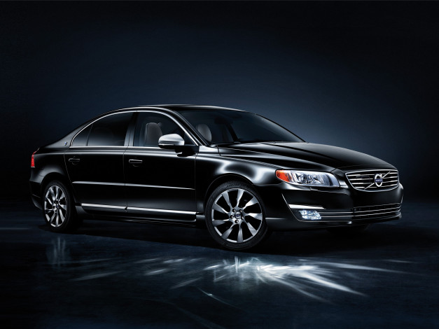 Обои картинки фото автомобили, volvo, темный, 2013г, t6, s80l
