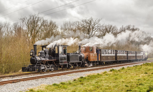 Обои картинки фото техника, паровозы, железная, дорога, паровоз, рельсы