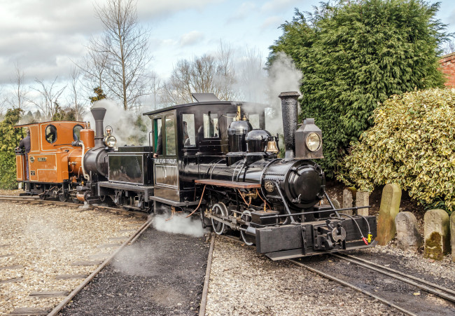 Обои картинки фото техника, паровозы, рельсы, дорога, железная, паровоз