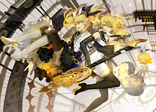 Картинка аниме vocaloid kagamine rin