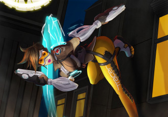 Картинка видео+игры overwatch девушка взгляд фон