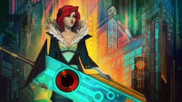 Картинка transistor видео+игры девушка взгляд фон