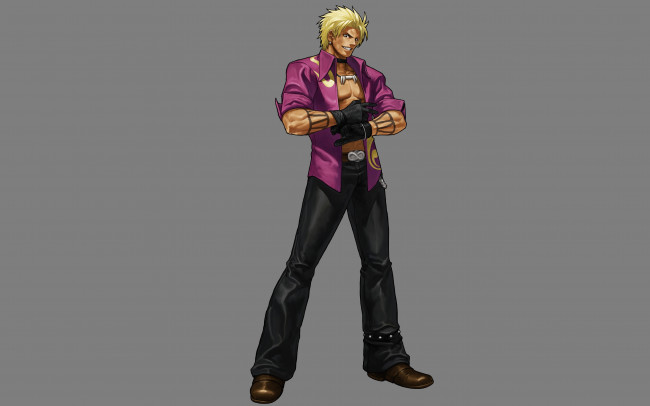 Обои картинки фото видео игры, king of fighters 2002, 2003, фон, парень