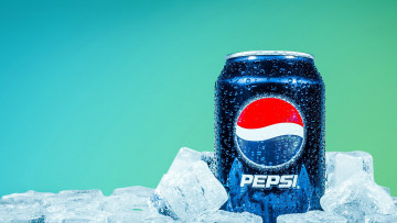 обоя бренды, pepsi, банка, лед