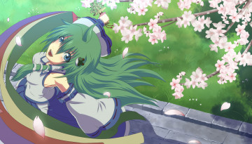 Картинка аниме touhou фон взгляд девушка