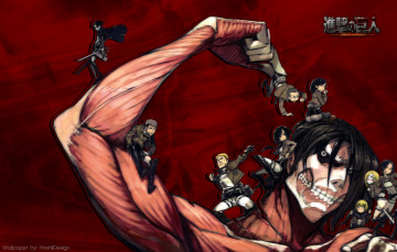 Картинка аниме shingeki+no+kyojin атака титанов